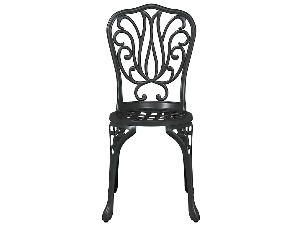 Ensemble bistro de jardin 3 pièces Noir Aluminium