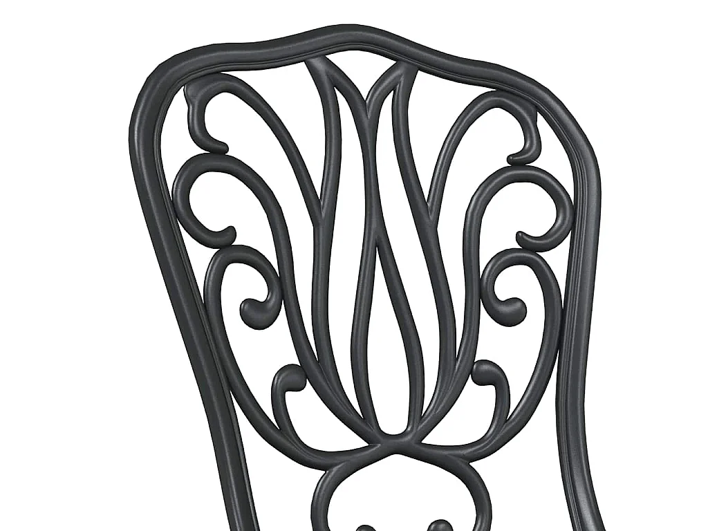 Ensemble bistro de jardin 3 pièces Noir Aluminium