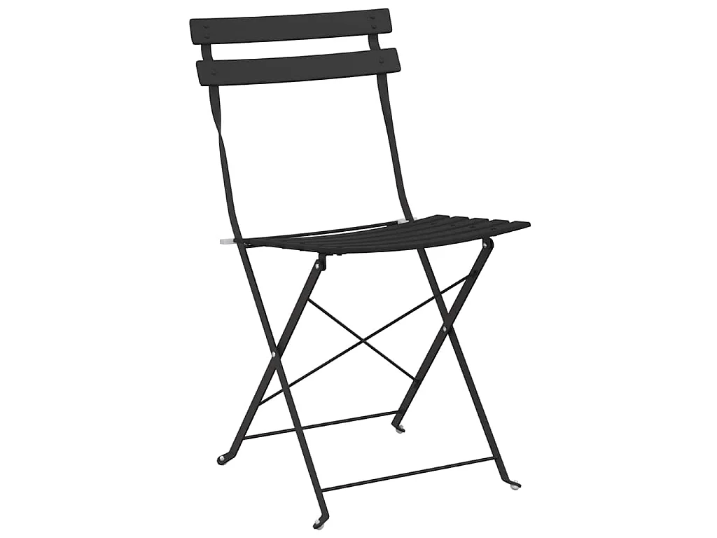 Conjunto de Bistro Plegable 3 piezas Antracita Acero