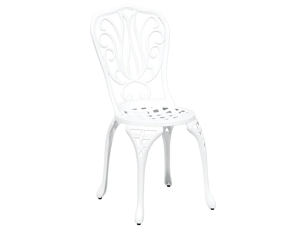 Juego Bistro de Jardín 3 piezas Blanco Aluminio