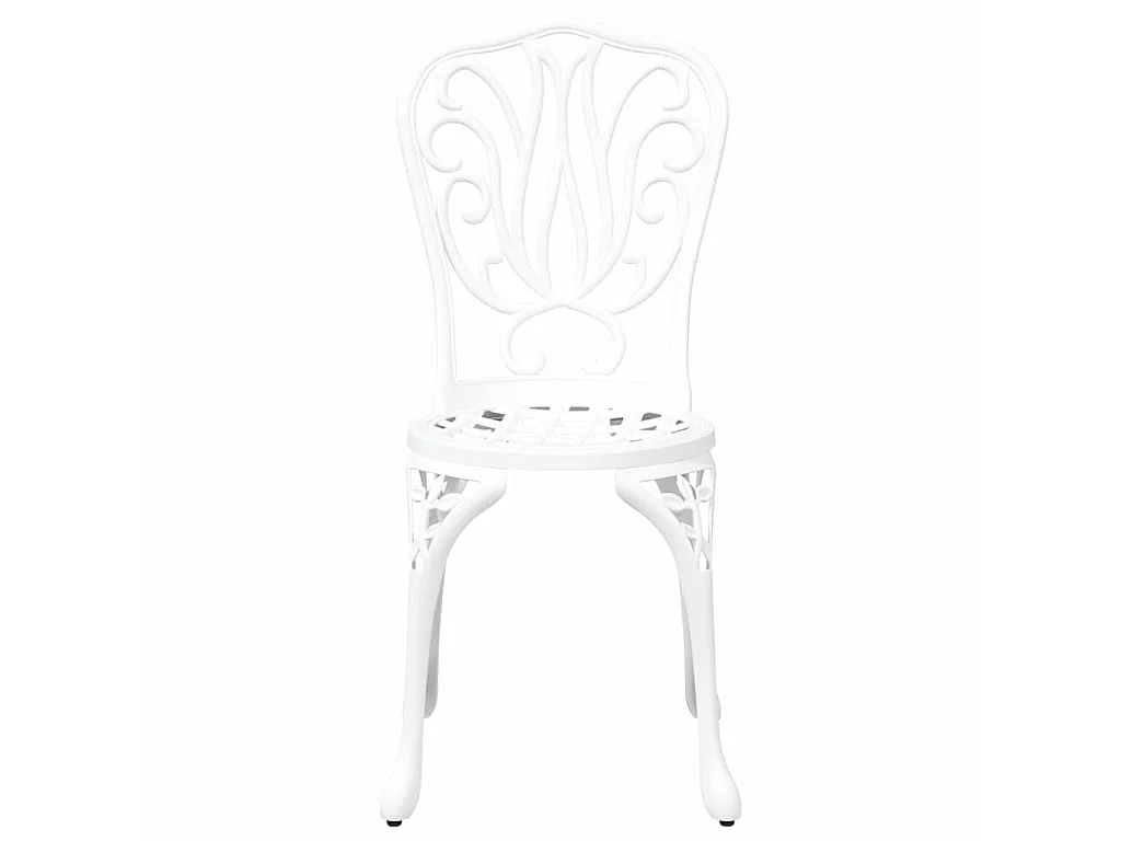 Juego Bistro de Jardín 3 piezas Blanco Aluminio
