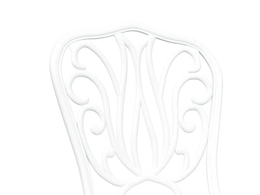 Juego Bistro de Jardín 3 piezas Blanco Aluminio
