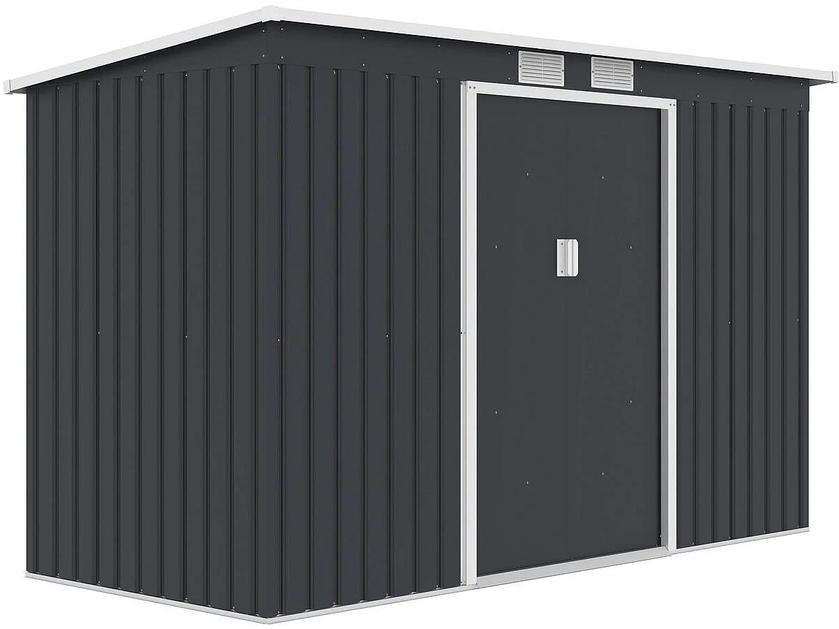 Metalen tuinhuisje met lessenaarsdak "Orlando" - 3,64 m² - Grijs