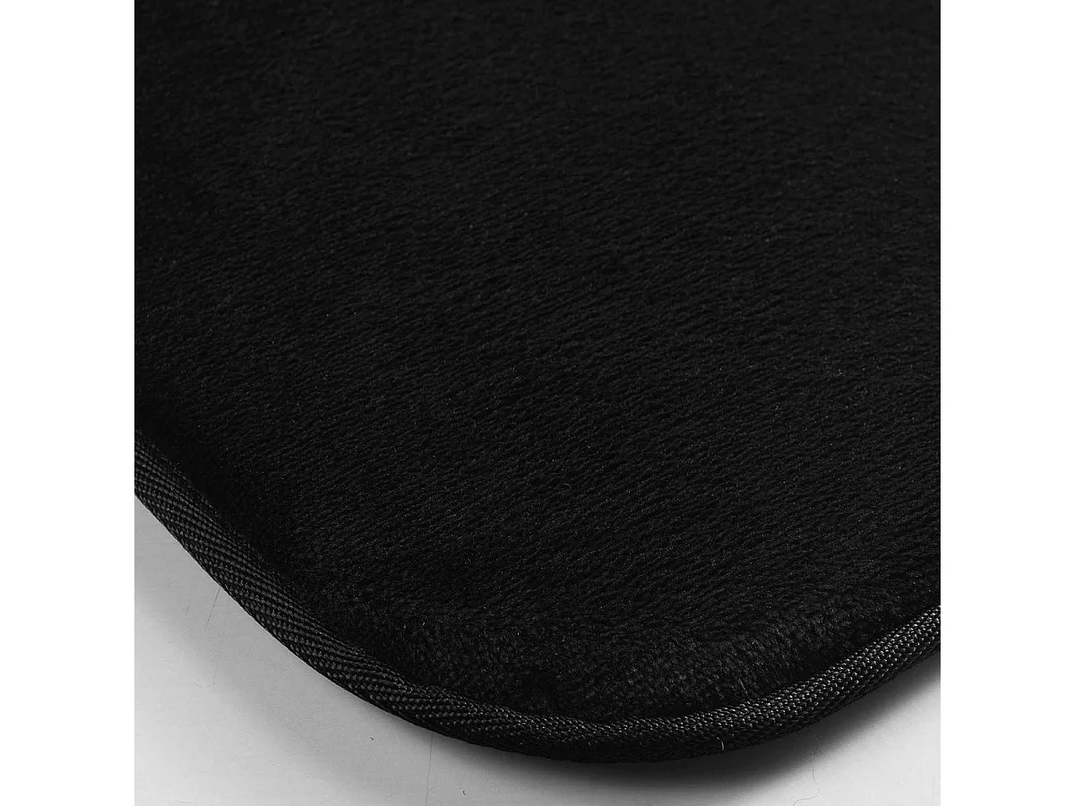 Tapis Uni en Flanelle "Flanou" 50x80cm Noir
