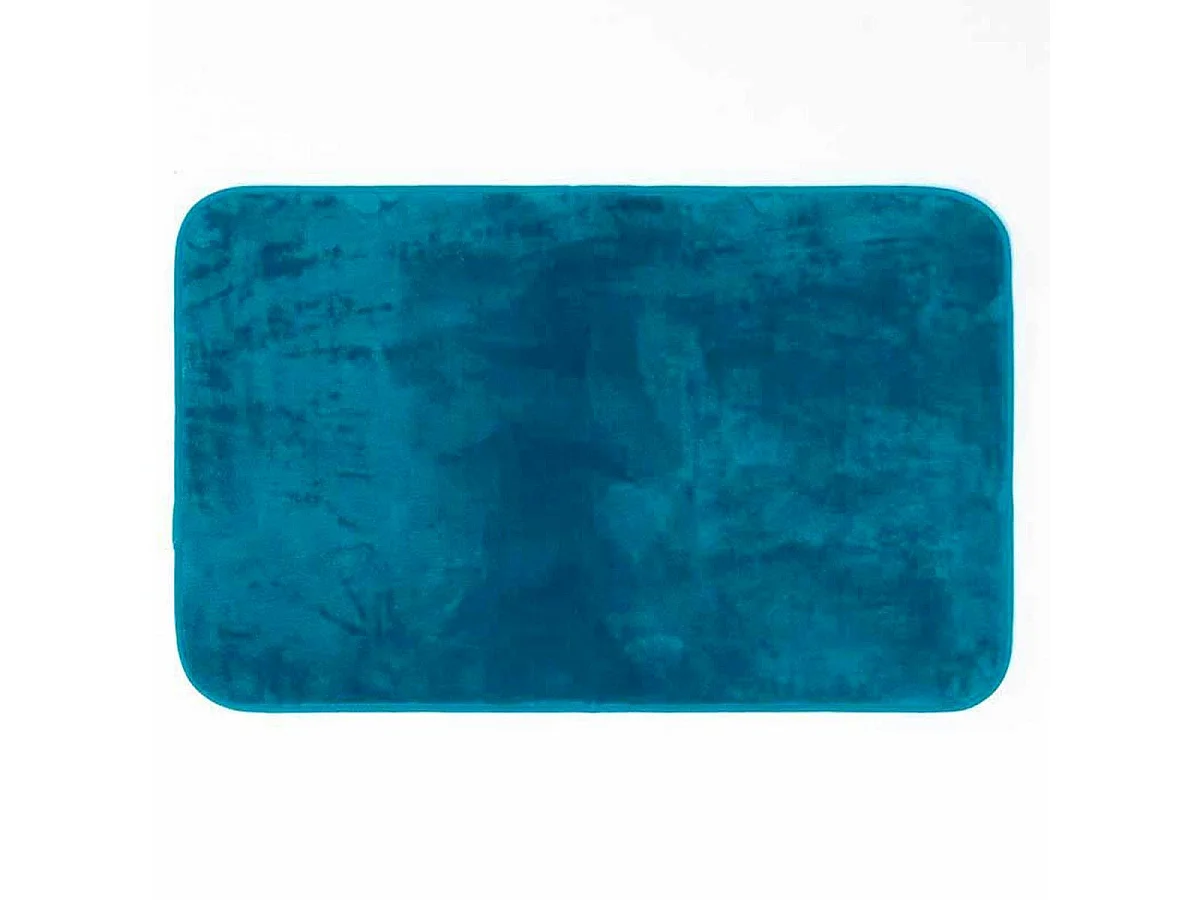 Tapis Uni en Flanelle "Flanou" 50x80cm Bleu