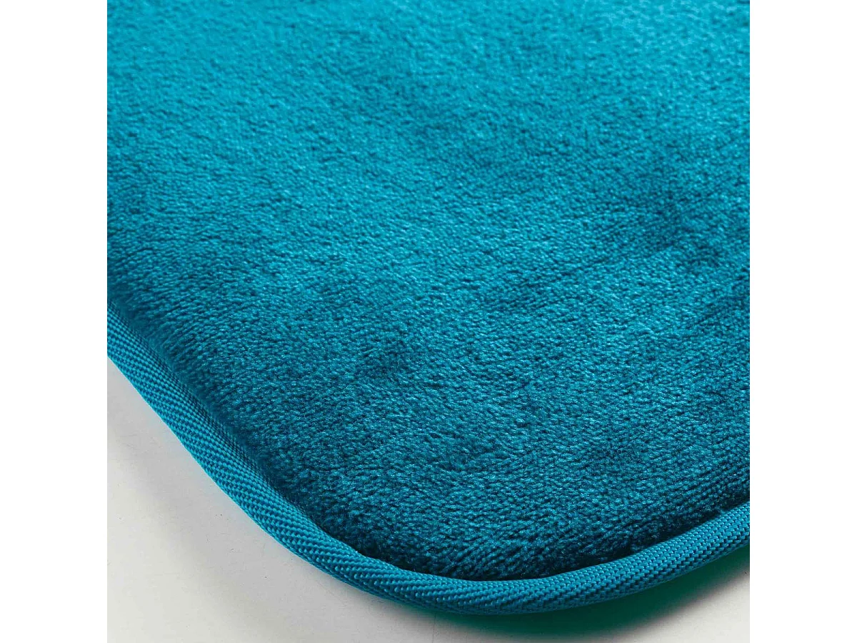 Tapis Uni en Flanelle "Flanou" 50x80cm Bleu