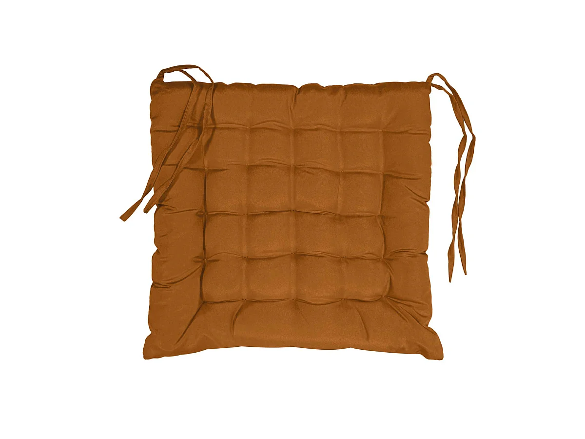 Galette de Chaise Matelassée "Essentiel" 40x40cm Camel