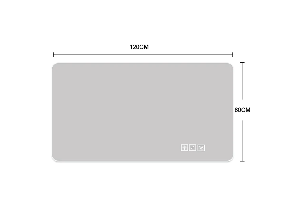 Specchio da bagno a LED 60 x 120 cm con luminosità regolabile e funzione antiappannamento - Argento