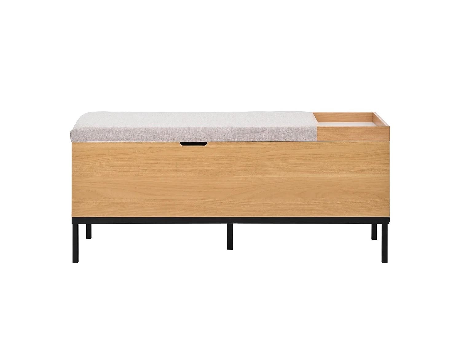 Banc coffre de rangement 115 × 49,5 × 40 cm en MDF - Couleur bois