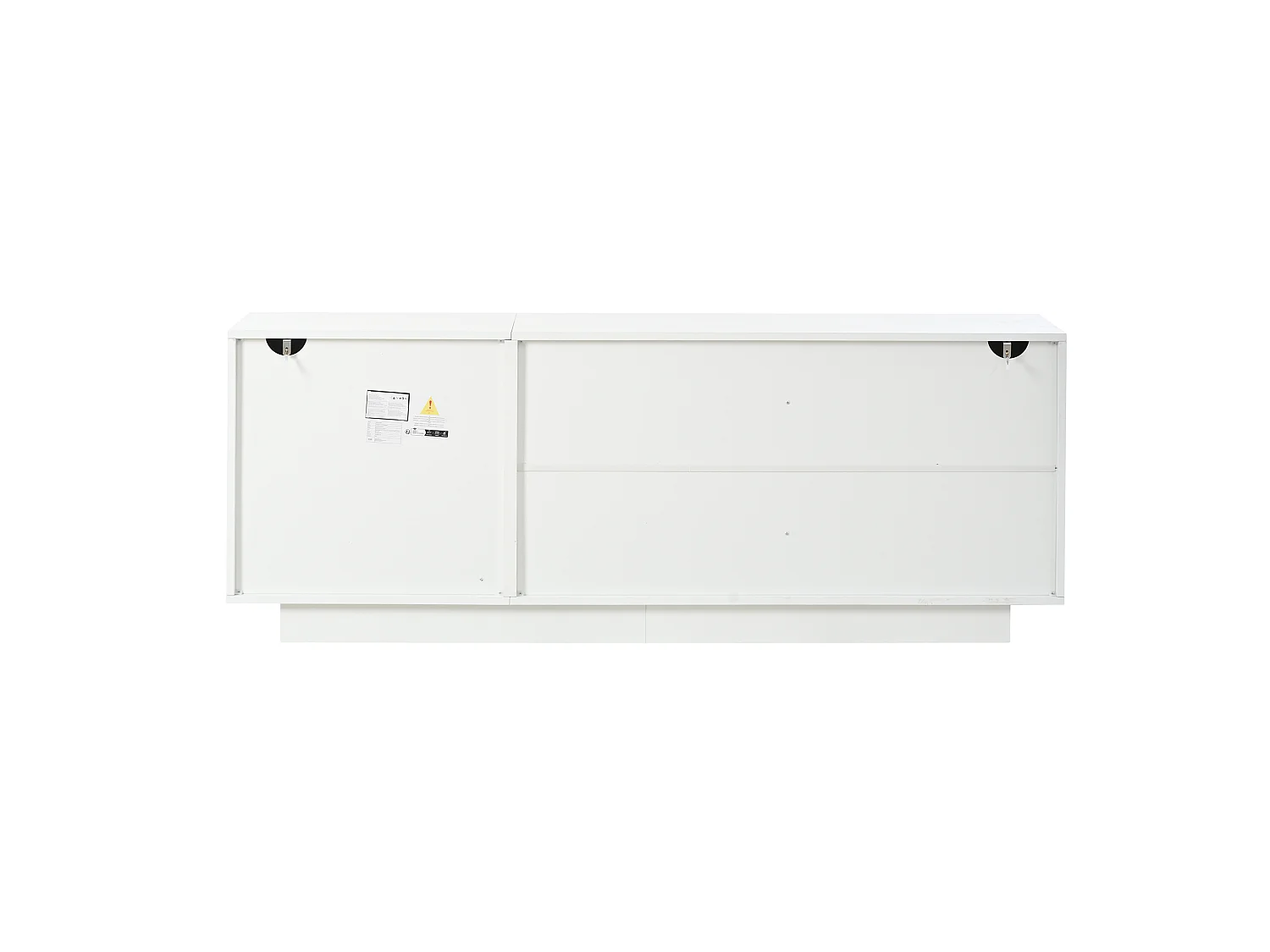 Buffet de salon 160 x 35 x 60 cm à 3 portes - Blanc finition brillante