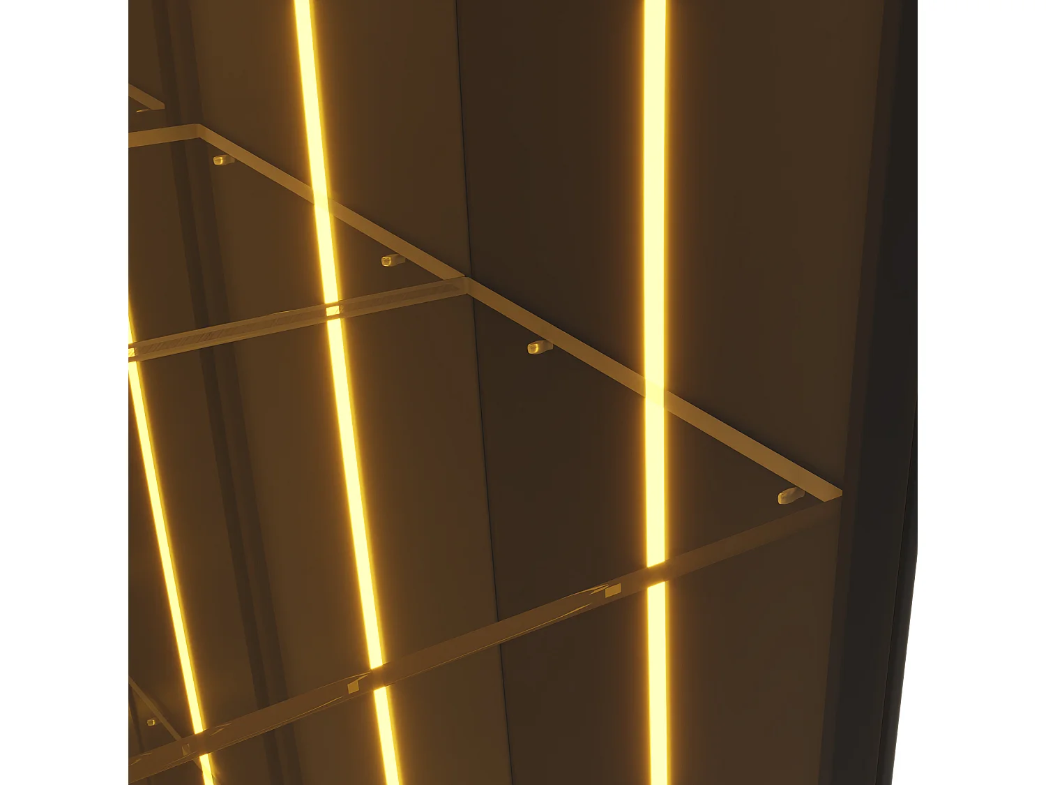 Vitrina LED negra de 30 x 30 x 90 cm con puerta y 3 compartimentos de almacenamiento.