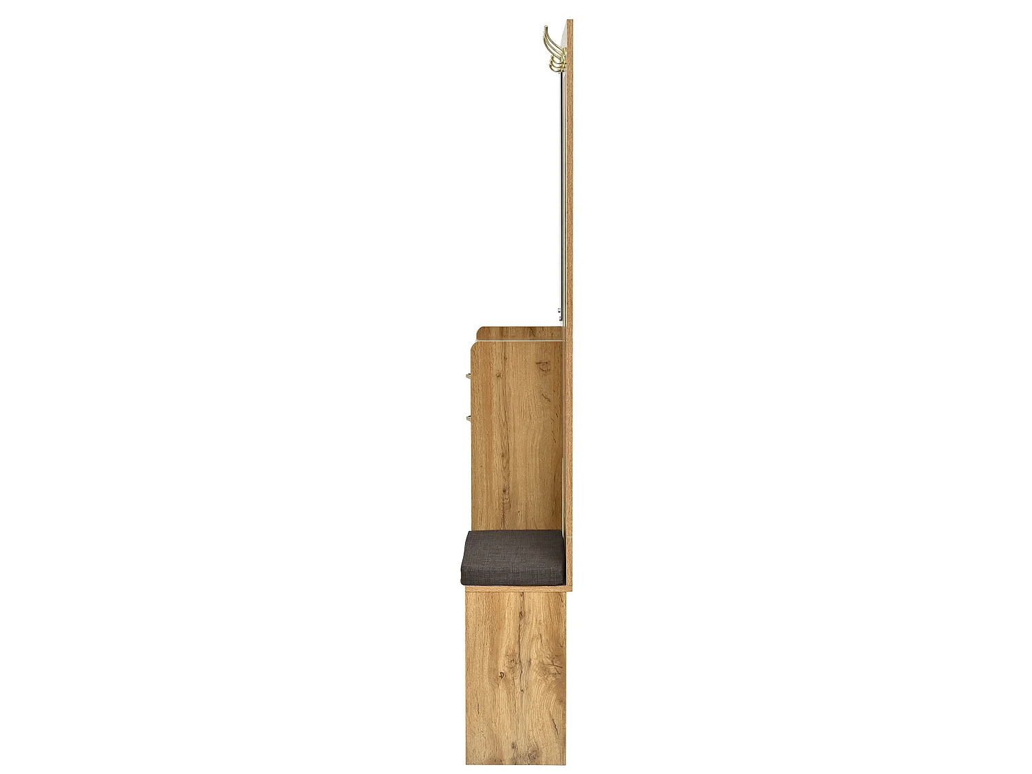 Set di mobili per ingresso con specchio, panca e scarpiera - Set di mobili per ingresso color legno