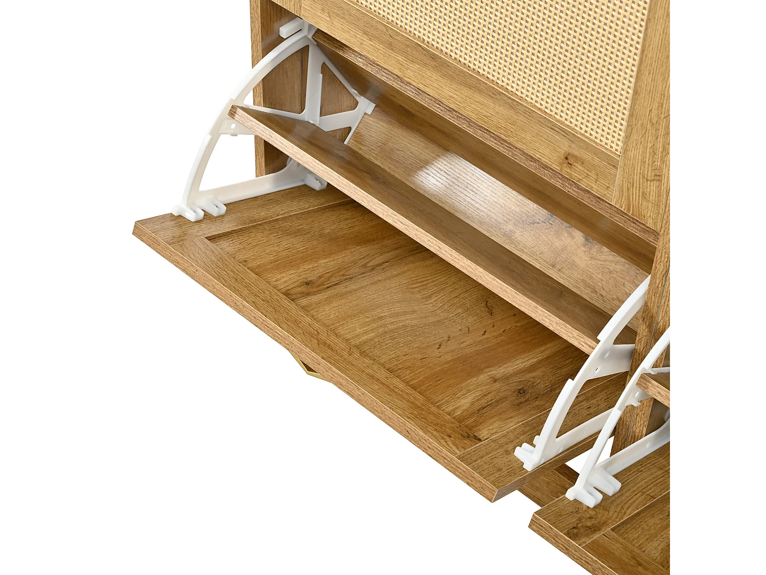 Set di mobili per ingresso con specchio, panca e scarpiera - Set di mobili per ingresso color legno