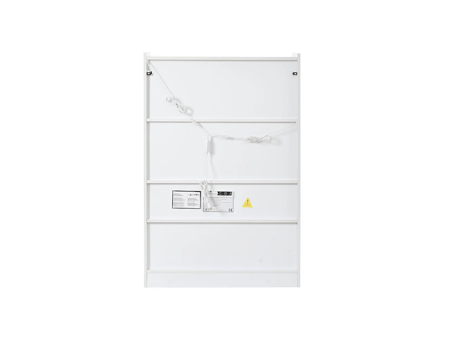 Vitrine LED blanc 80 x 35 x 120 cm avec portes vitrées