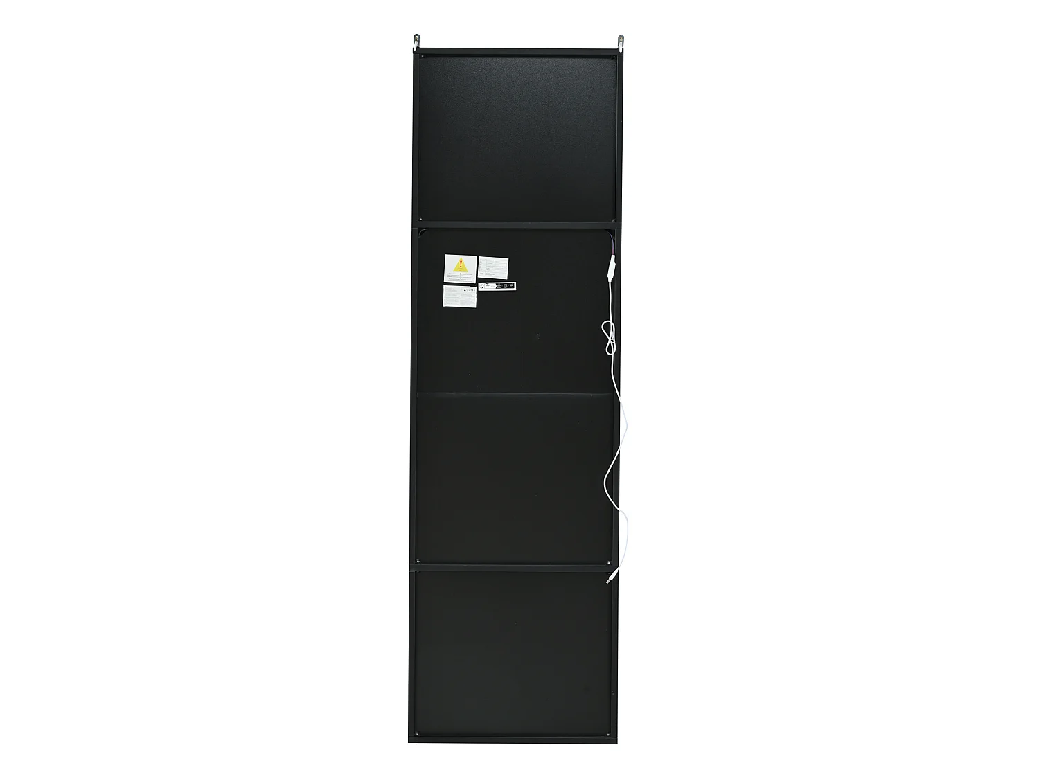 Vitrine noire laquée 50 x 35 x 165 cm avec porte verre et LED