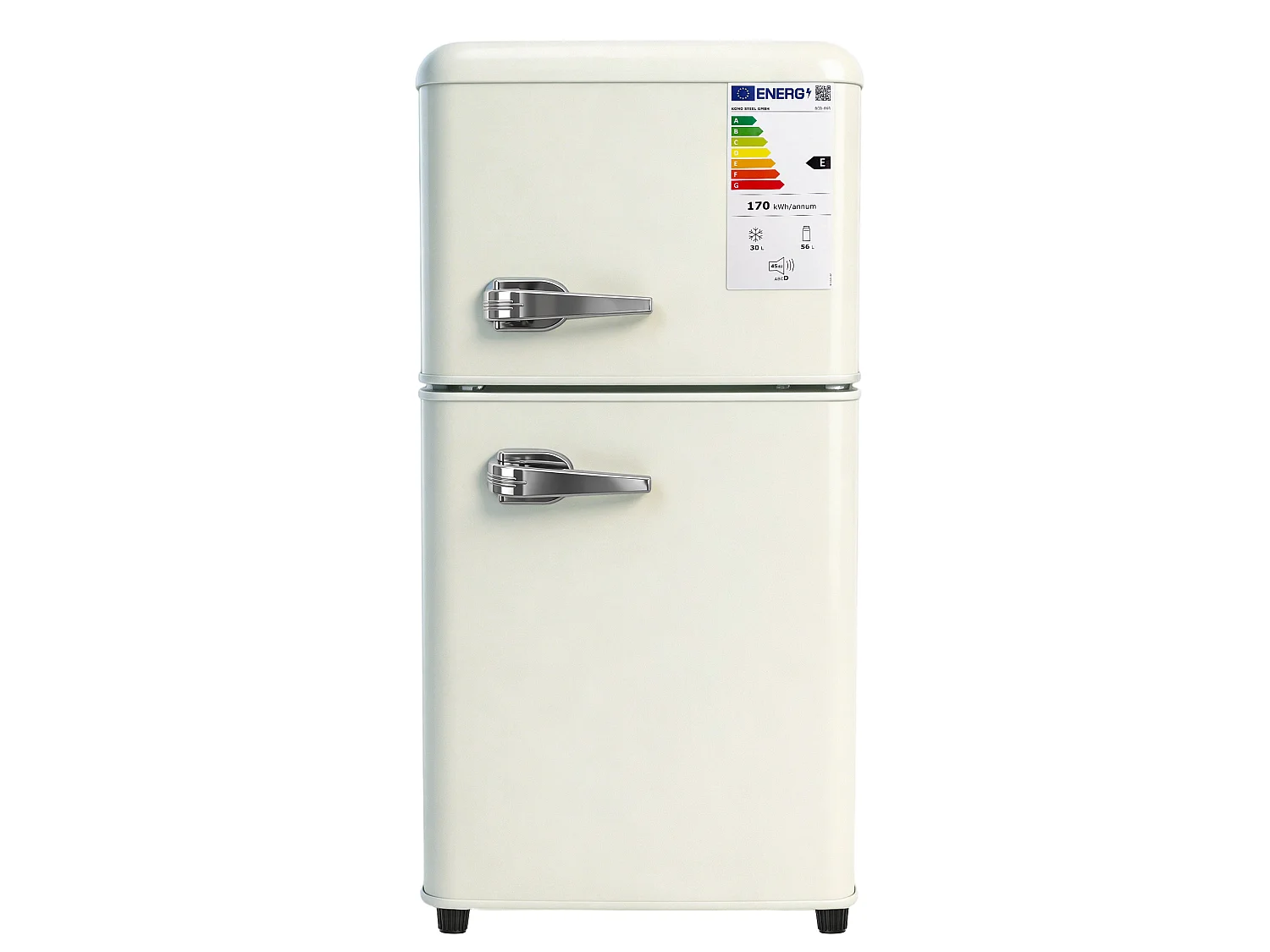 Frigorifero da 86 litri con termostato regolabile a 7 livelli - Classe energetica E - Crema