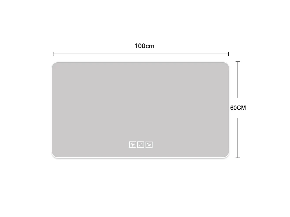Specchio da bagno a LED 60 x 100 cm con funzione antiappannamento e 3 colori di luce