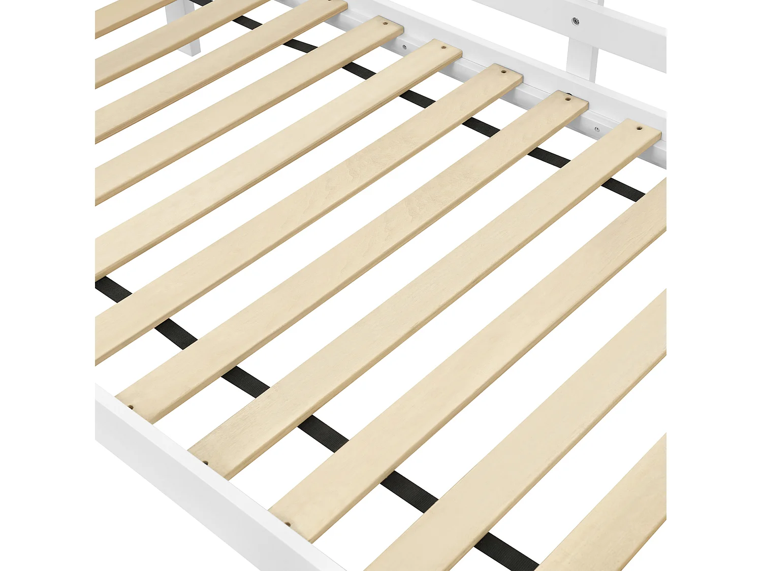 Lit superposé enfant 90 x 200 cm blanc avec échelle - Bois en pin et MDF