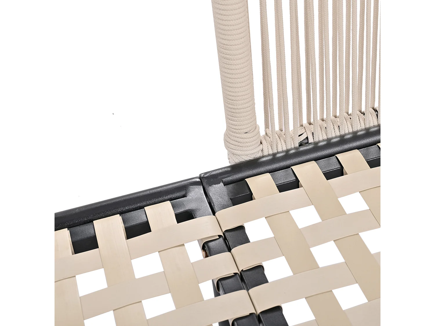 Tuinbank met 2 kussens en 2 sierkussens - Ligstoel in beige stof
