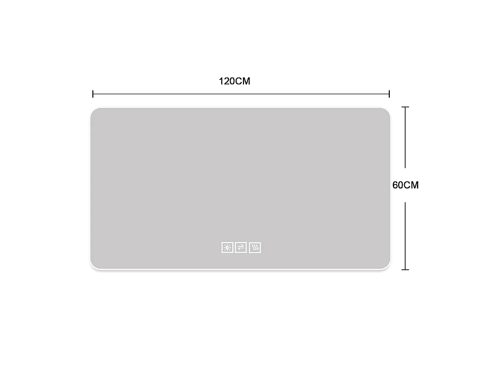 Miroir de salle de bain LED 60 x 120 cm avec antibuée et 3 couleurs de lumière