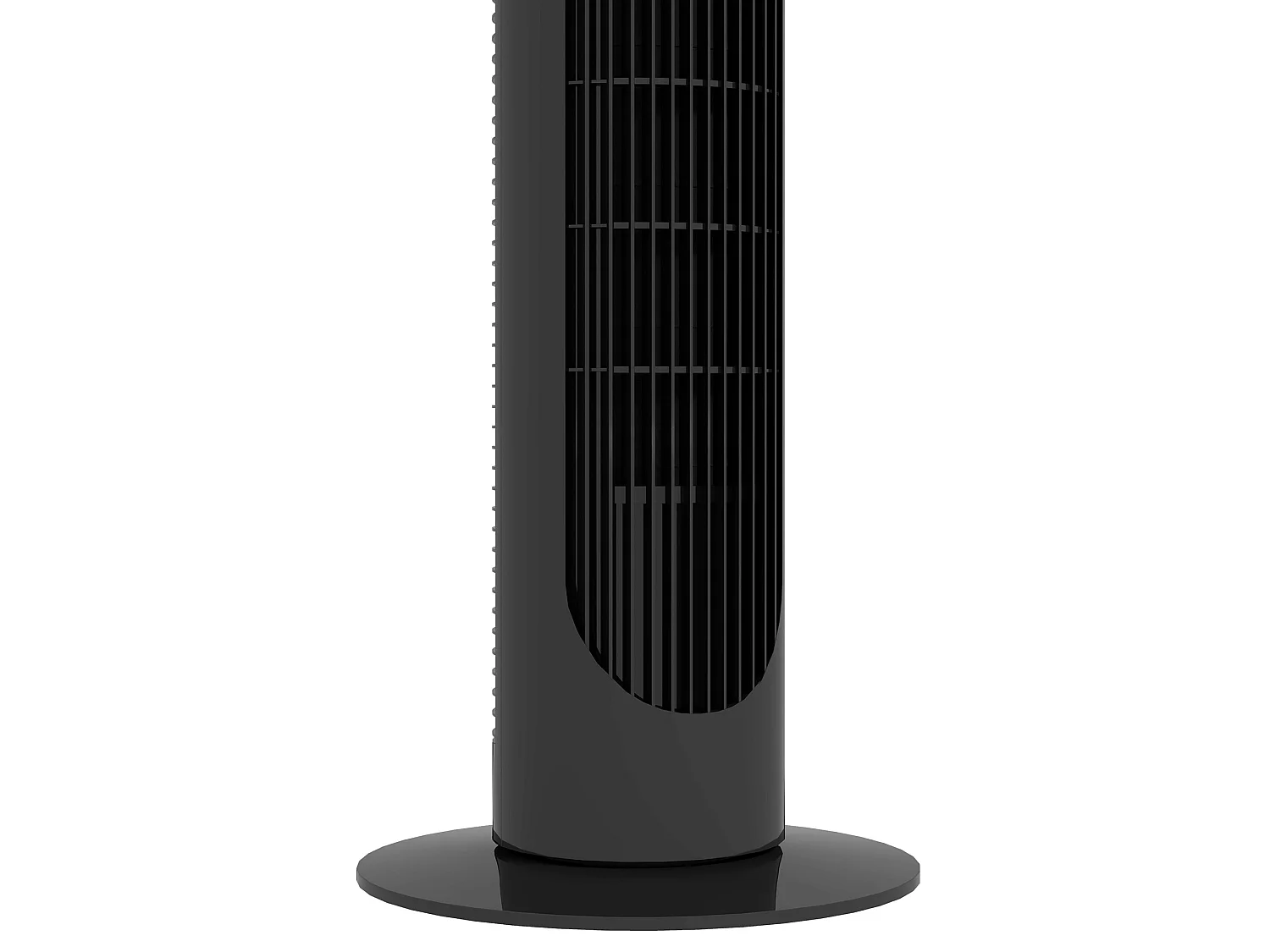 Stille torenventilator van 45 W, Ø27 x H75 cm, met 3 snelheden en 70° zwenking - Zwart