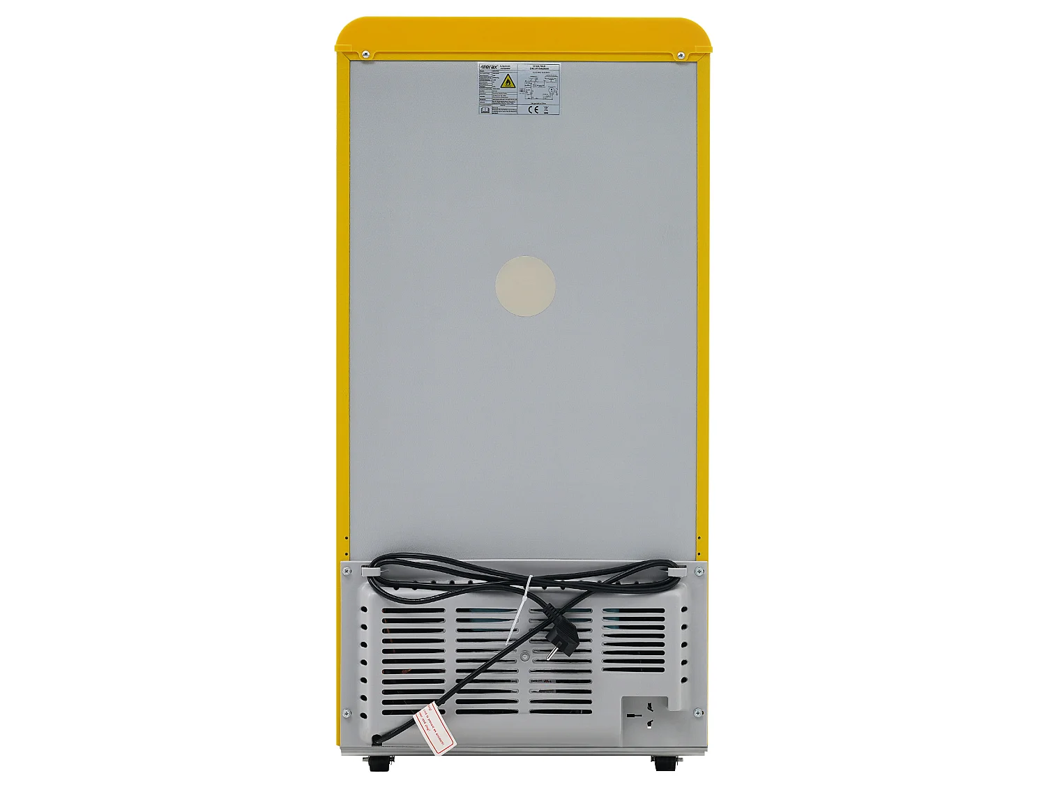 Frigorifero in stile retrò da 72 litri con 2 porte e illuminazione a LED - Congelatore da 21 litri - Giallo