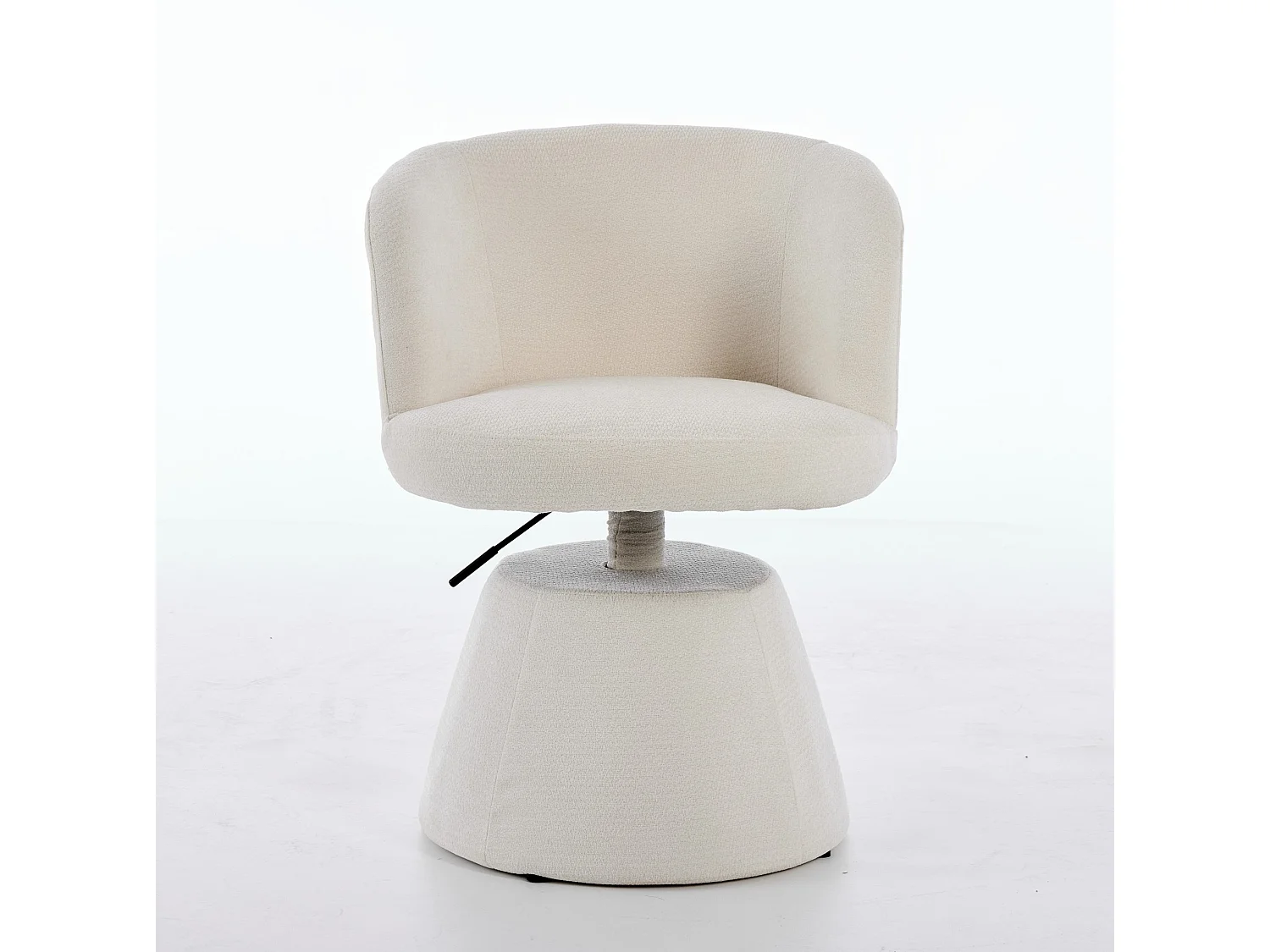 In hoogte verstelbare draaistoel - Chenille stof - Beige