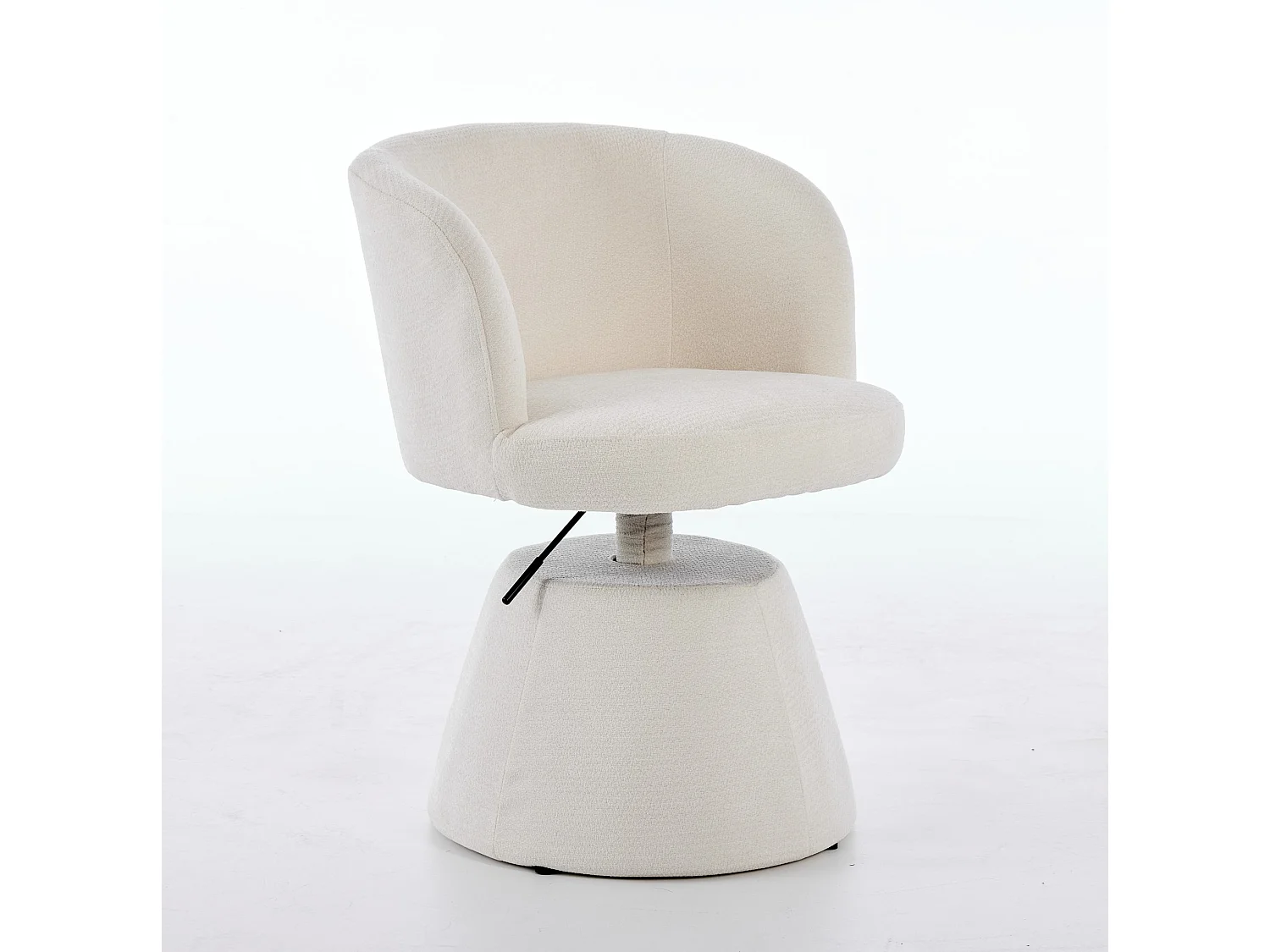 In hoogte verstelbare draaistoel - Chenille stof - Beige
