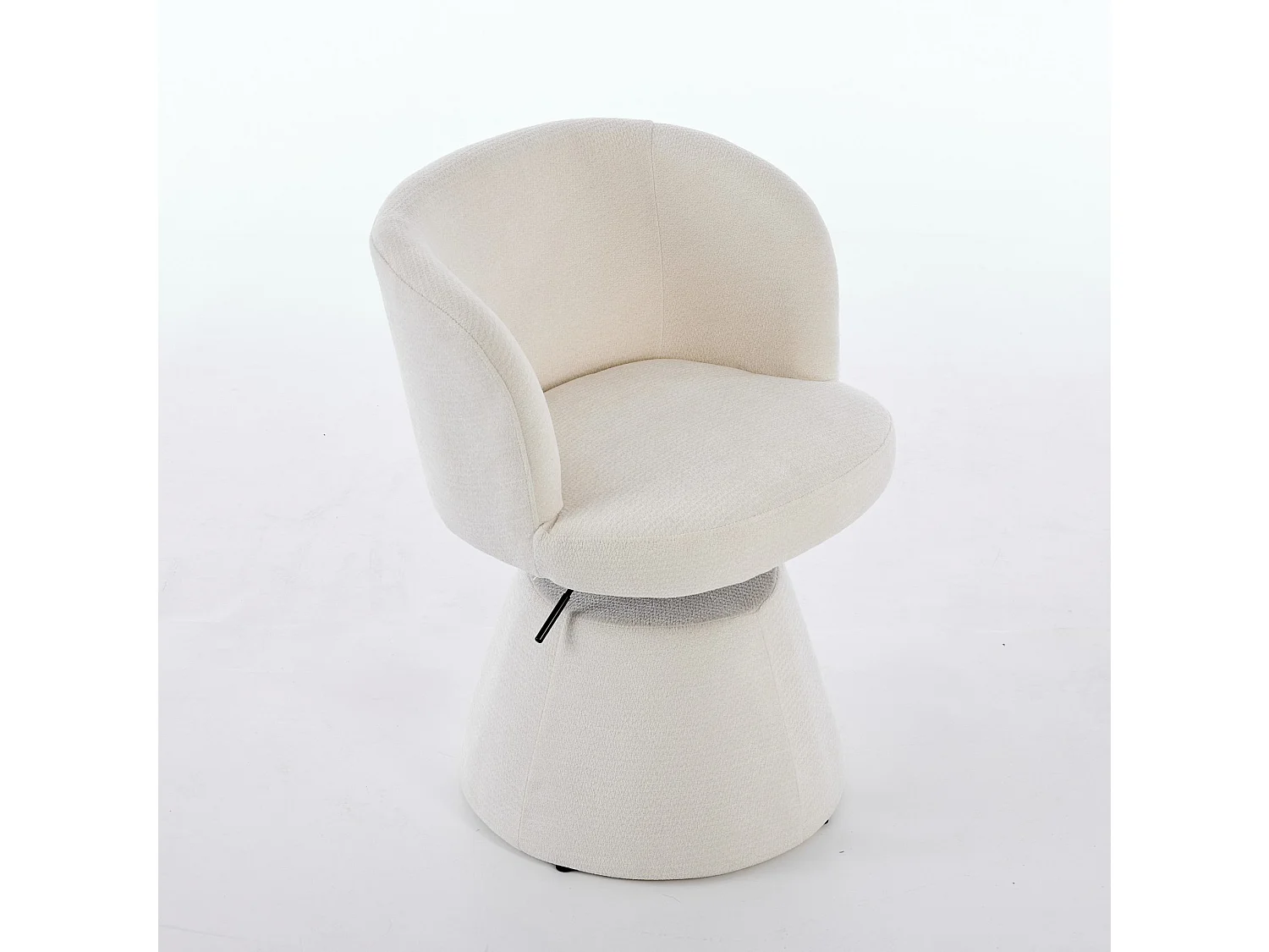 In hoogte verstelbare draaistoel - Chenille stof - Beige