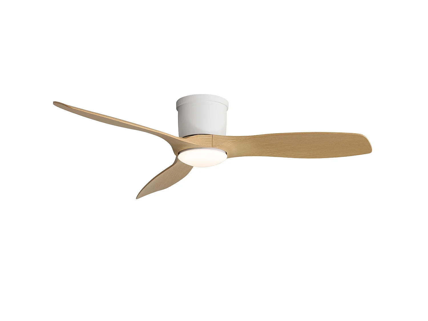 Ventilateur de plafond plat avec 3 pales en ABS, silencieux et éclairage