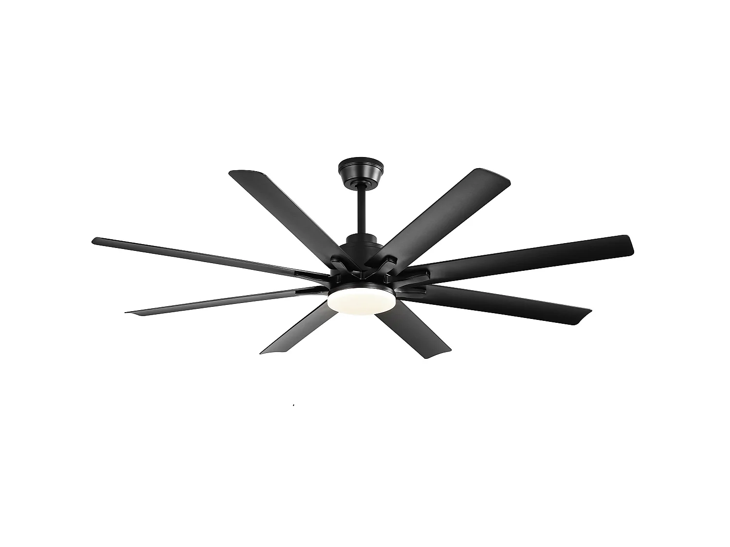 Ventilateur de plafond avec lumière, télécommande et 8 pales en ABS