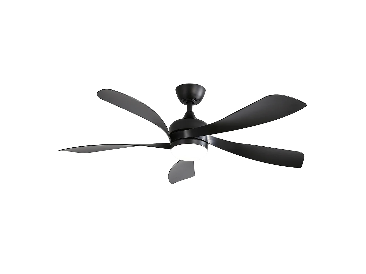 Ventilateur de plafond intelligent de 52 pouces avec lumière, pour chambre et salon