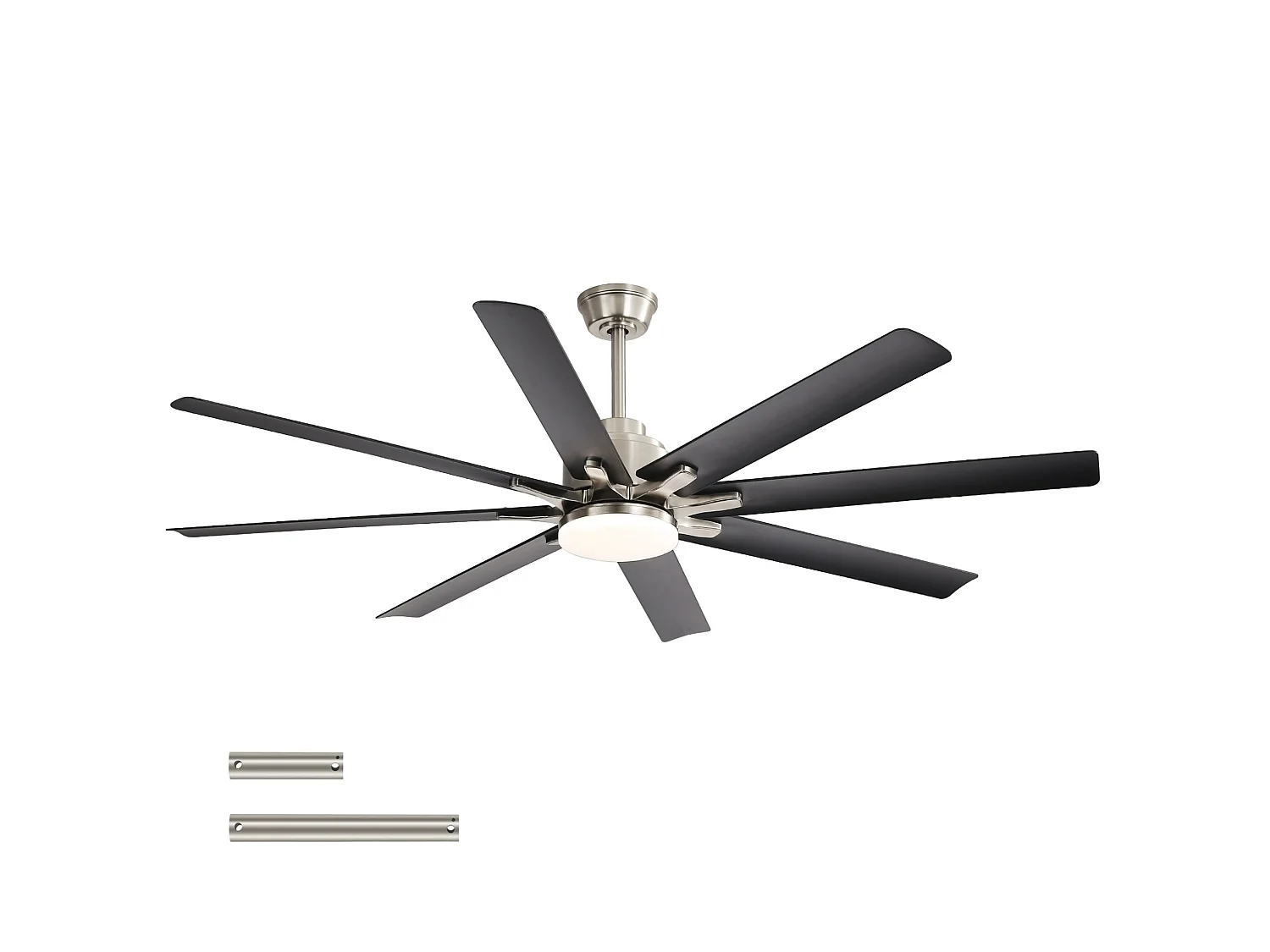 Ventilateur de plafond avec lumière, télécommande et 8 pales en ABS - Pour chambre et aux salon