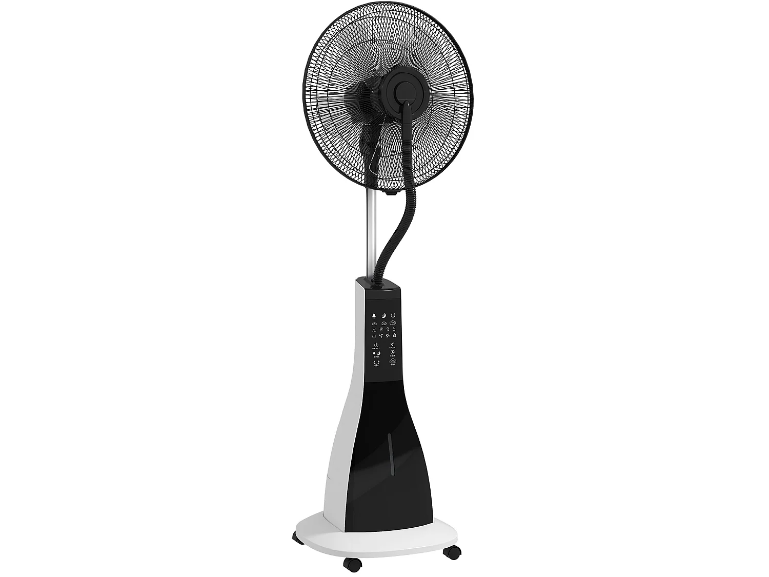 Ventilateur sur pied avec fonction brumisateur, réservoir de 3 L et 3 vitesses - Noir