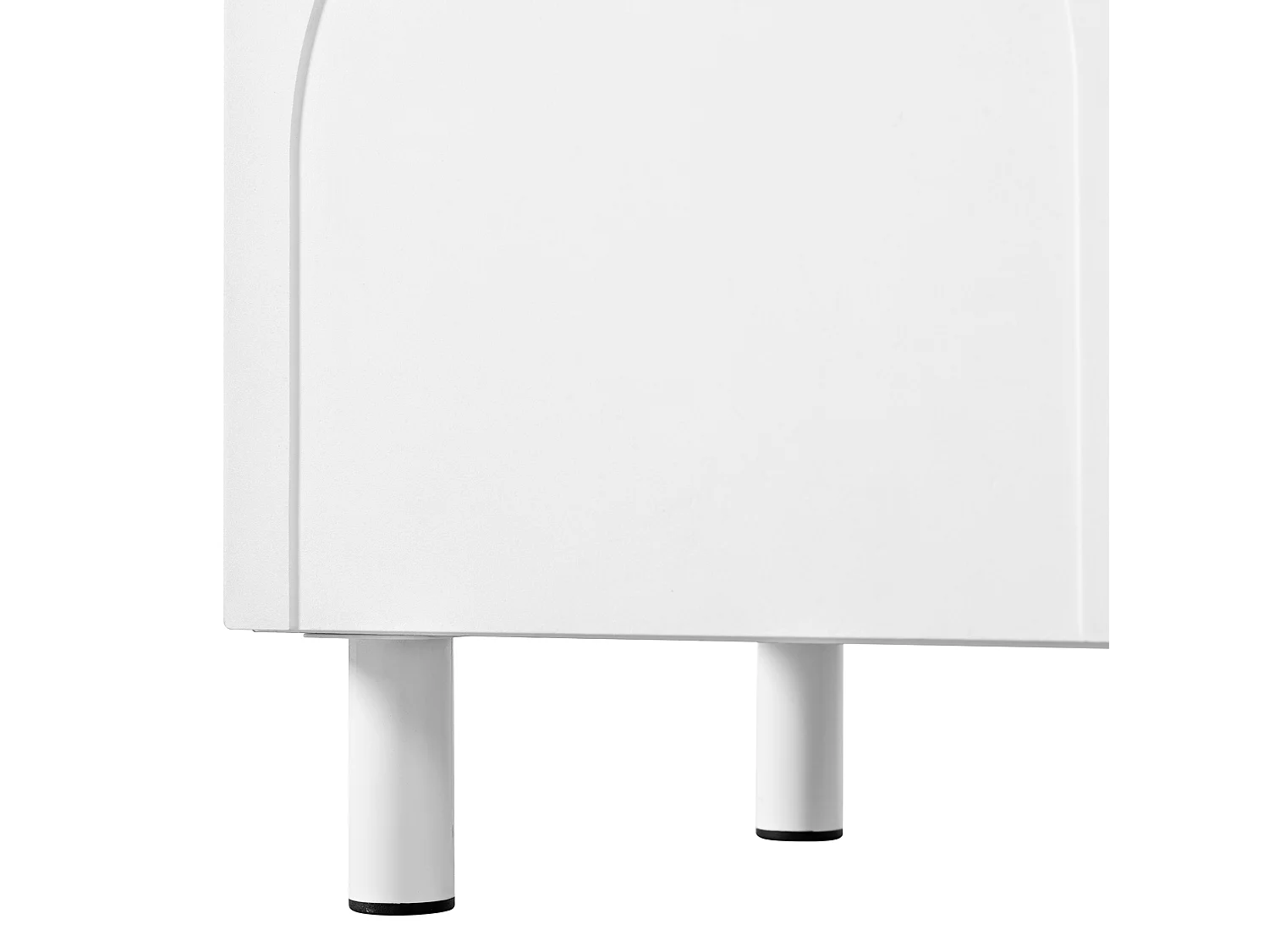 Mobile TV da soggiorno con 5 ante e gambe in metallo - Bianco 180x38x45 cm