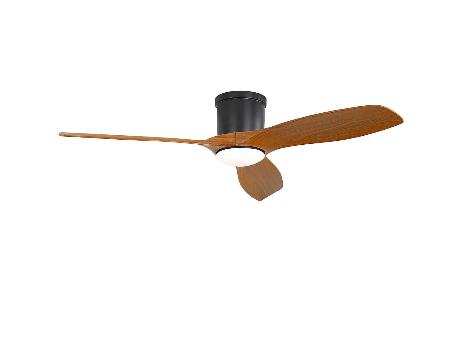 Ventilateur de plafond 132 cm avec télécommande, éclairage LED 18 W à 3 couleurs