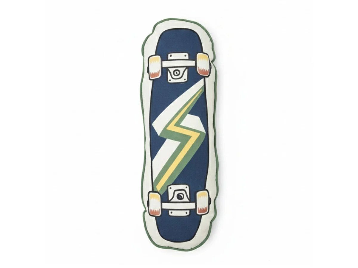 Coussin Déhoussable coton motif et forme skateboard - STREET