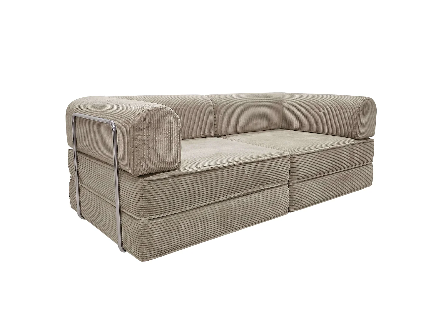 Sofá cama Nest 2 plazas Beige pana 182 cm