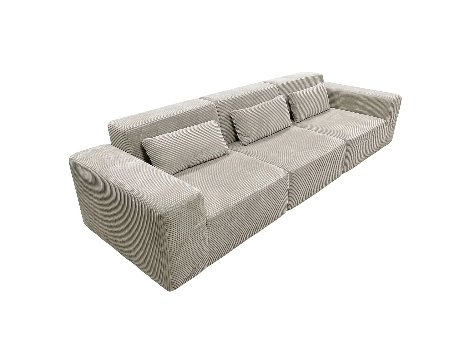 Sofá modular Horizon de 3 lugares, bege, densidade da espuma 307 cm