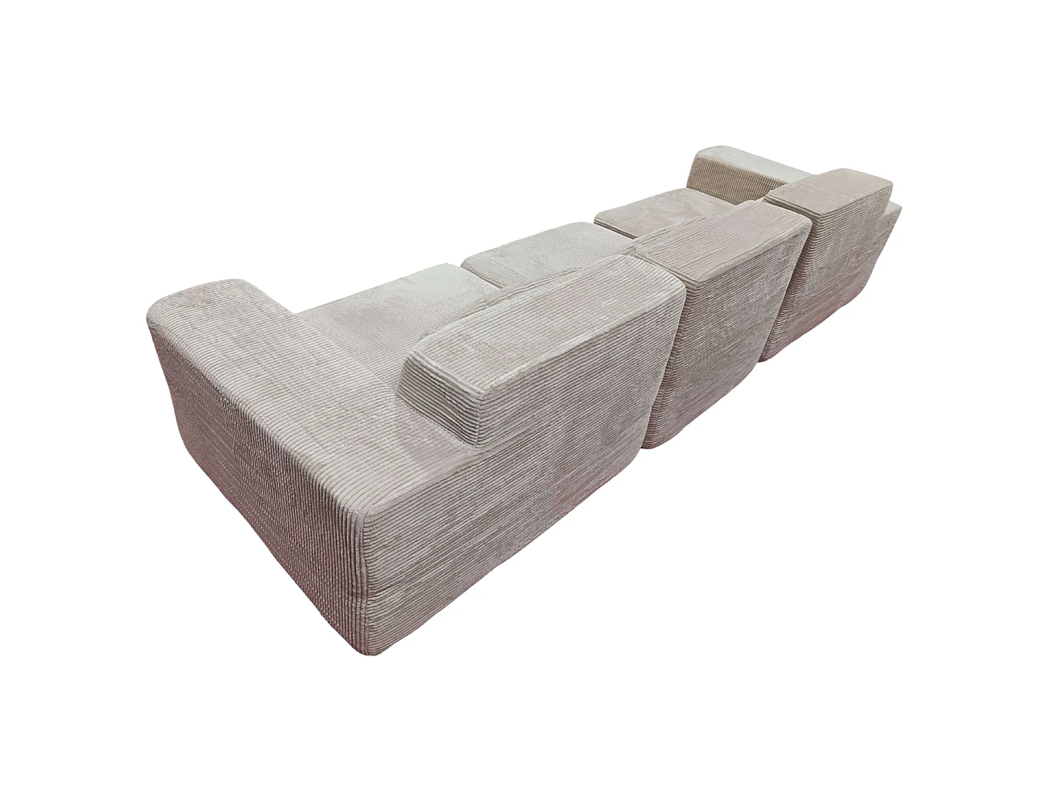 Sofá modular Horizon de 3 lugares, bege, densidade da espuma 307 cm