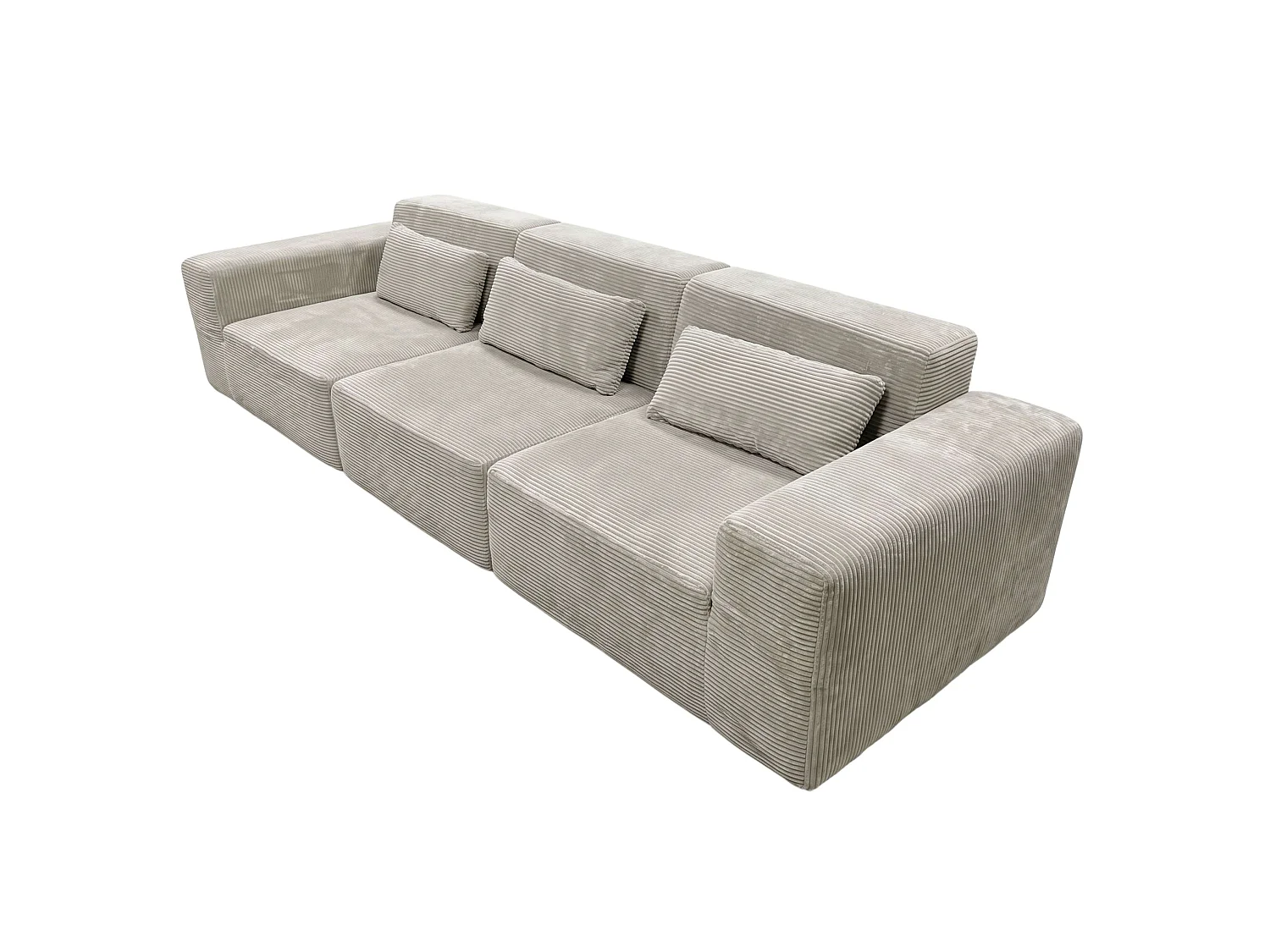 Sofá modular Horizon de 3 lugares, bege, densidade da espuma 307 cm