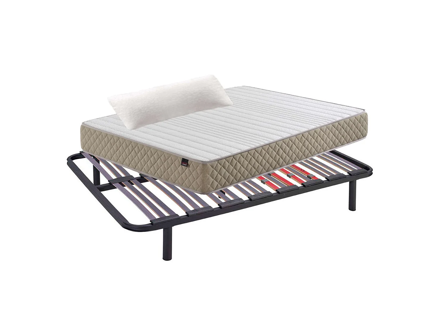 Pack Ahorro Golden Descanso 135x190 cm (colchón + somier + patas + almohada)