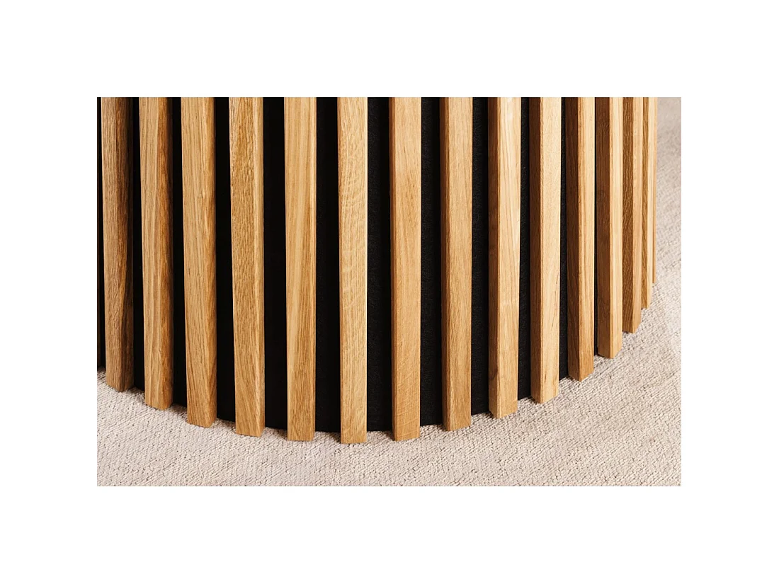 Table ronde extensible KANOVA 120 à 160 à 200 cm aspect chêne clair
