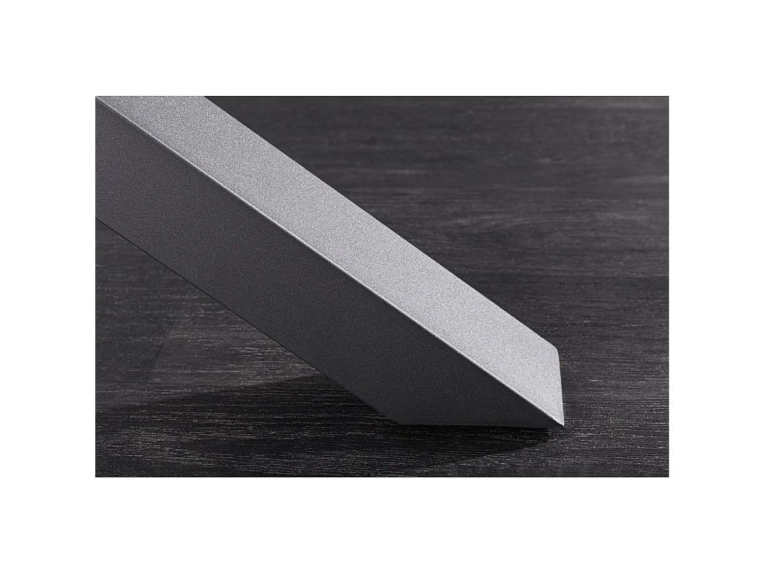 Table de salle à manger extensible LITHOS 160-200 cm – Céramique gris graphite et piètement étoilé design