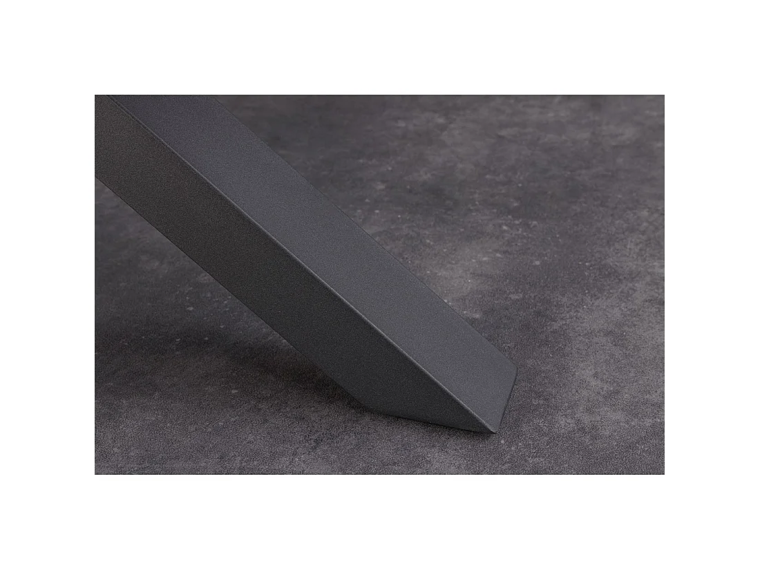 Table de salle à manger extensible LITHOS 160-200 cm – Céramique effet marbre blanc et piètement étoilé noir
