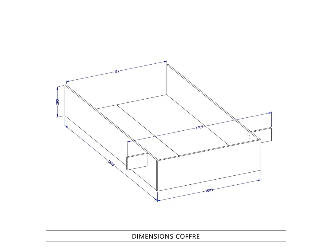 Cama con canapé MILOS 140 x 200 cm con somier elevable – Roble crudo y negro – Estilo industrial