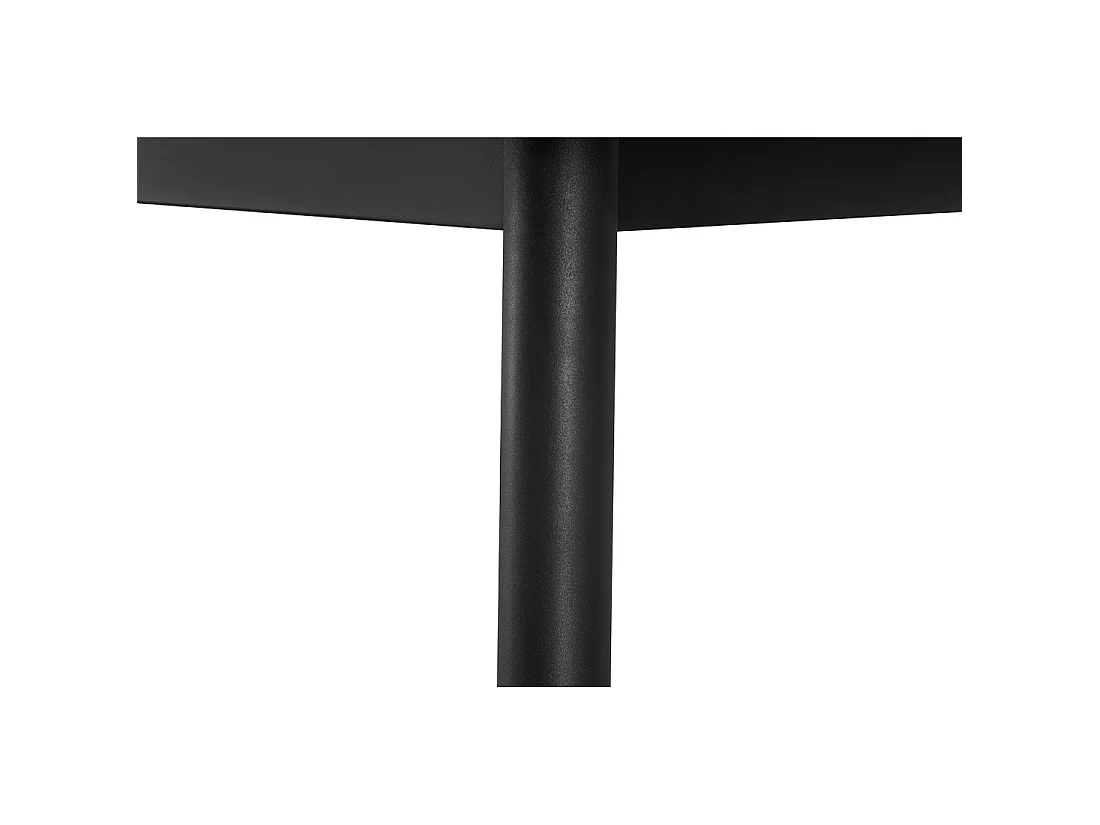 Set von 4 KEIZO Esszimmerstühlen – Modernes Design – Schwarze Metallbeine – Graue PU-Beschichtung