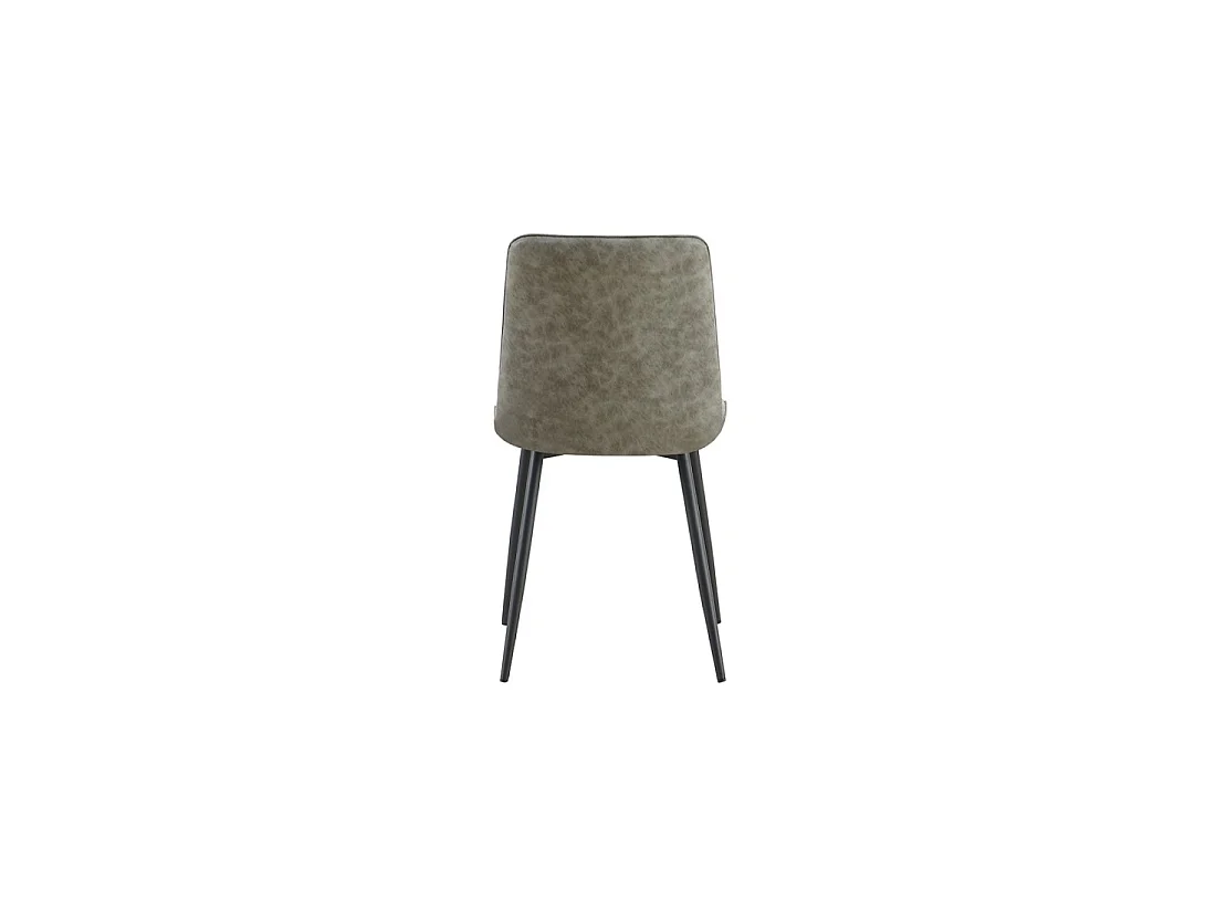 Set von 4 Stühlen MIREA – Grau – Zeitloses Design – Metallbeine – Sitzfläche aus pflegeleichtem PU