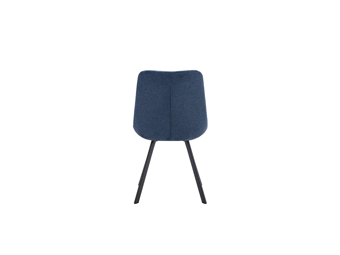 Set van 2 stoelen VELMIA - Oceaanblauwe stof - Metalen poten - Modern design - Verfrissende elegantie