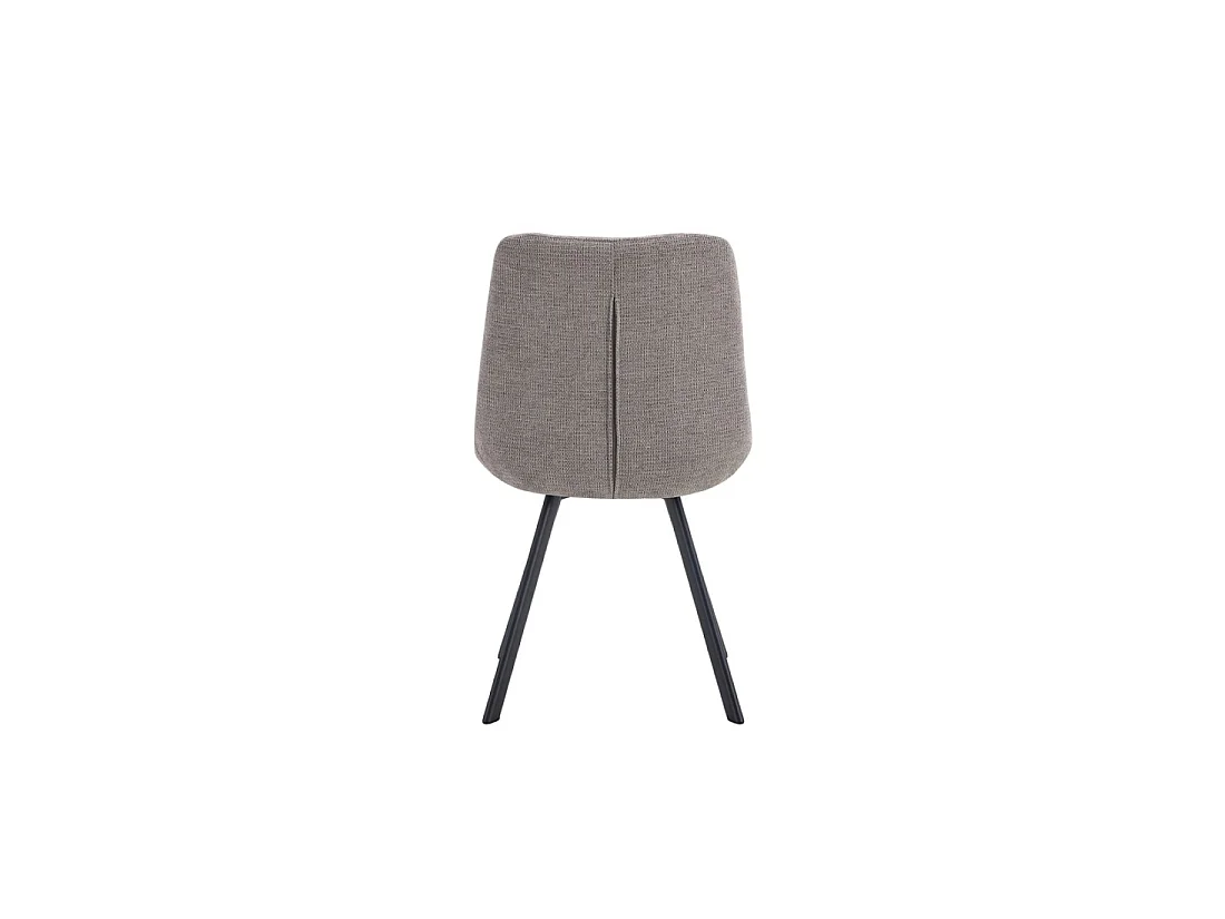 Lot de 2 chaises VELMIA – Tissu gris clair – Pieds métal – Design moderne – Élégance douce et lumineuse